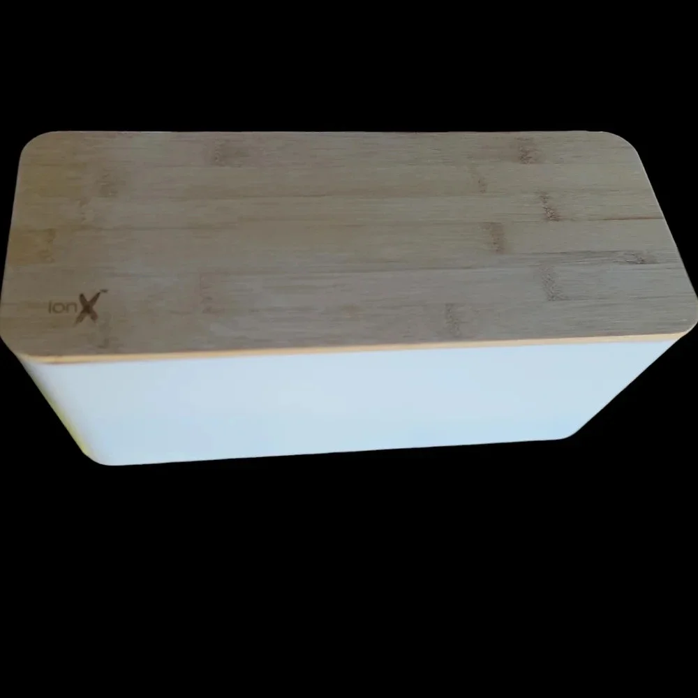 Cable Management Box  12x5x4.5 inches, Wood Lid, Cord Organizer - Picture 5 of 6